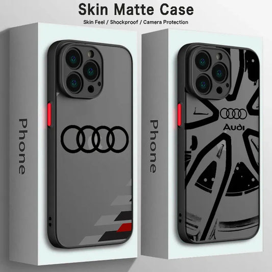 RS6-Audi Wheels Phone Case for iPhone 15 14 13 12 Pro MINI XS Max  Soft Silicone Edge Hard PC Matte Cover